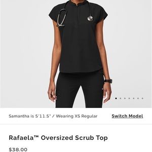 FIGS RAFAELA TOP SIZE M BLACK NWOT